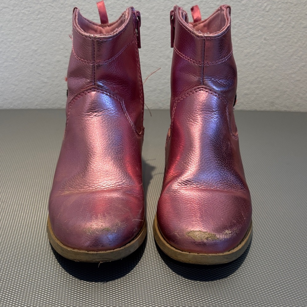 Old Navy Pink Kids Boots with Heart Design - Picture 3 of 5